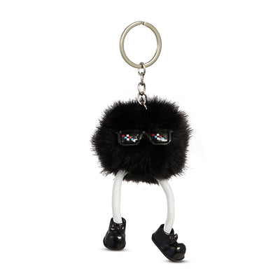 Shadow Black Puff Pal Keychain