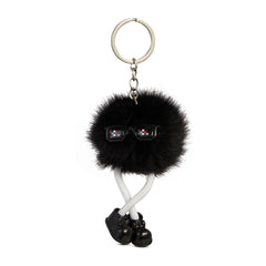 Shadow Black Puff Pal Keychain