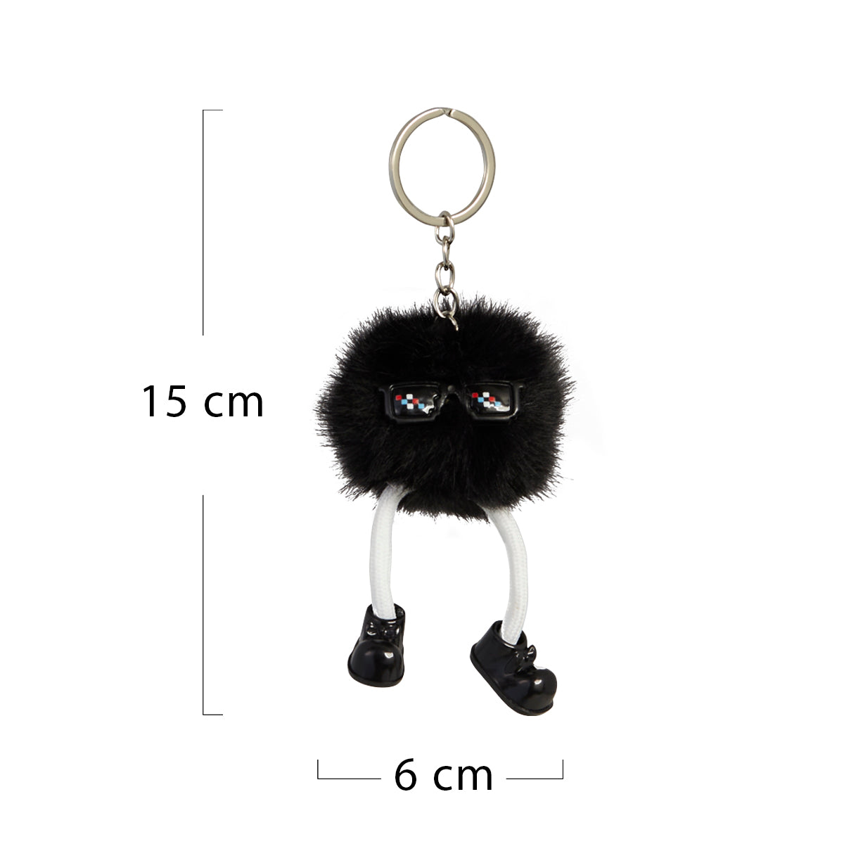 Shadow Black Puff Pal Keychain