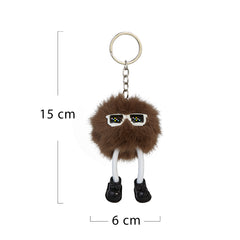 Coco Brown Puff Pal Keychain
