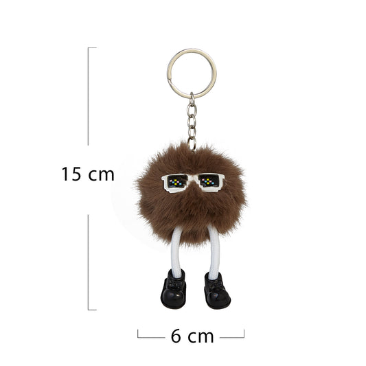 Coco Brown Puff Pal Keychain