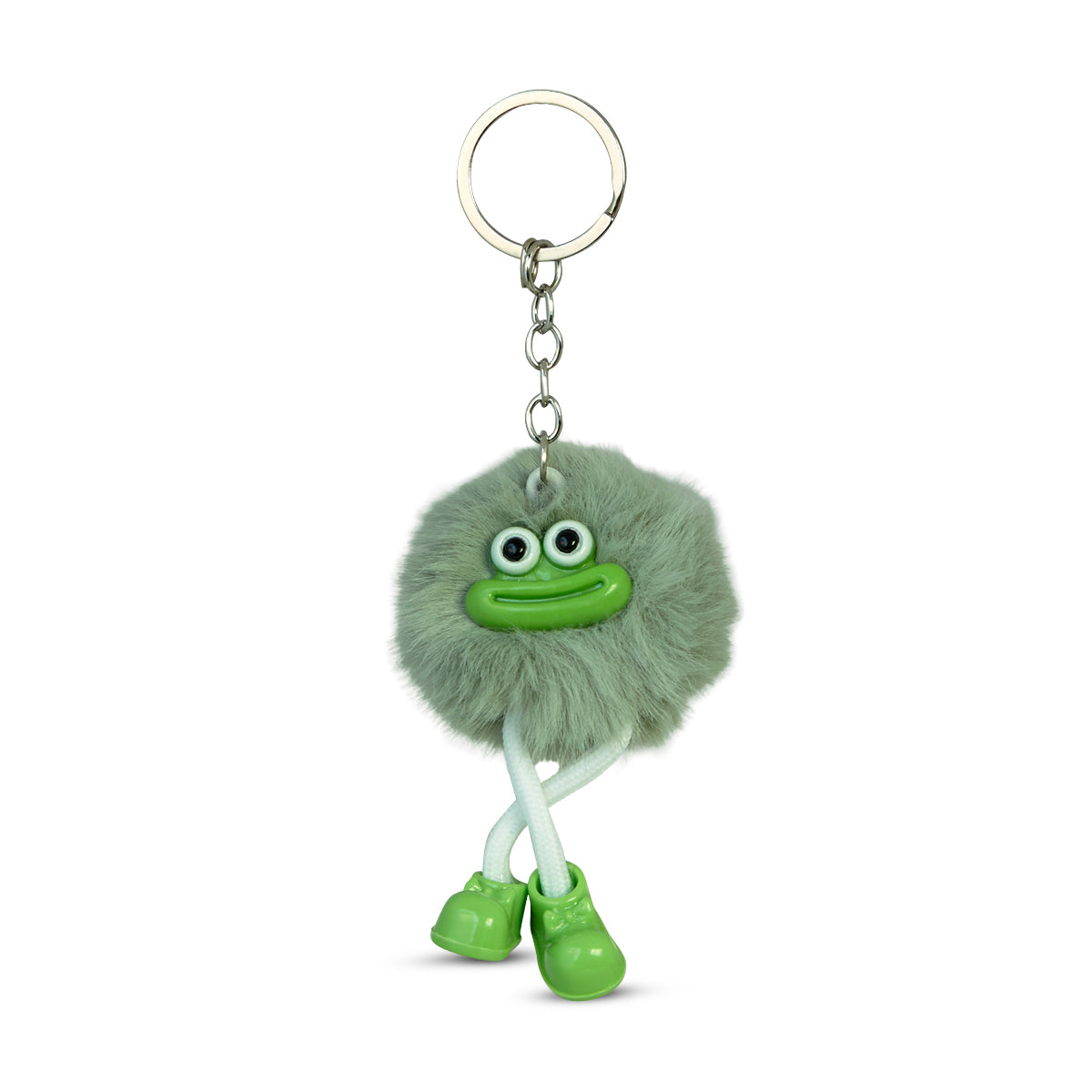Mossy Green Puff Pal Keychain