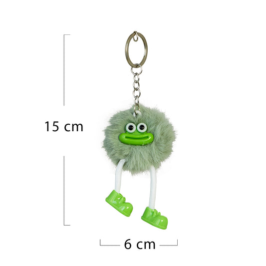 Mossy Green Puff Pal Keychain