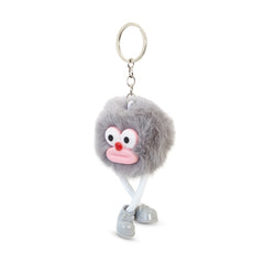 Pebble Grey Puff Pal Keychain