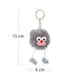 Pebble Grey Puff Pal Keychain