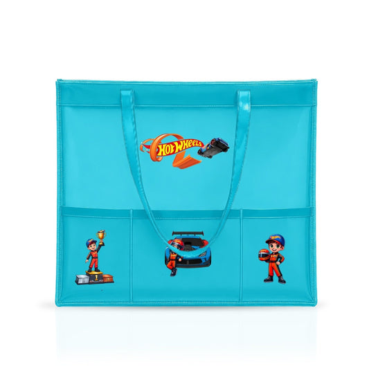 Neon Blue Waterproof Tote - Hotwheels Edition