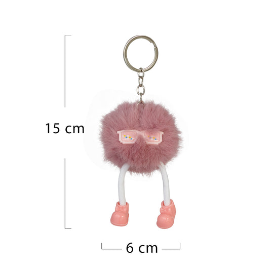 Rosie Dusty Rose Puff Pal Keychain