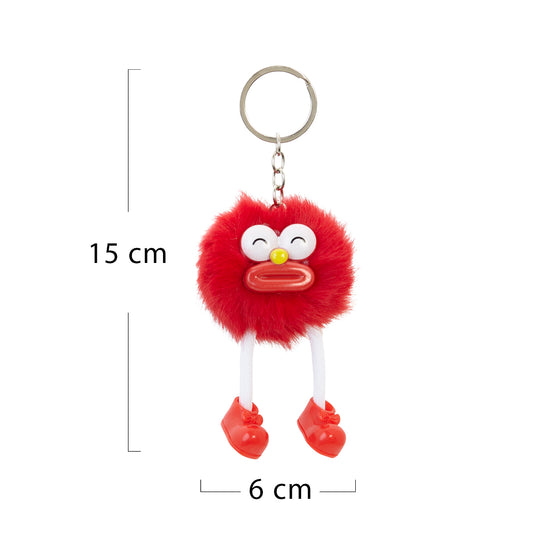 Blaze Red Puff Pal Keychain