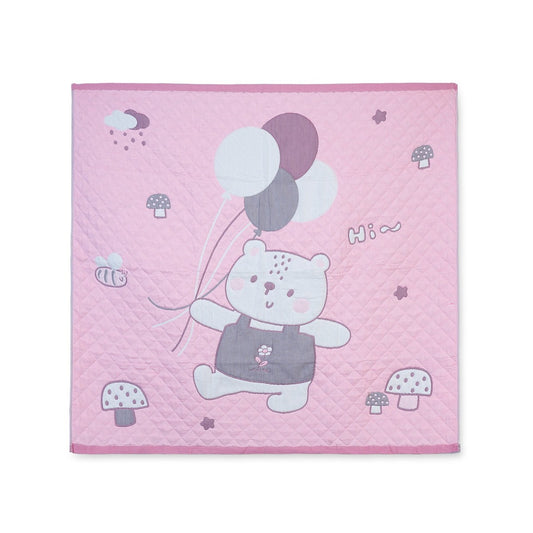 Pink Reversible Newborn Quilt Blanket & Towel
