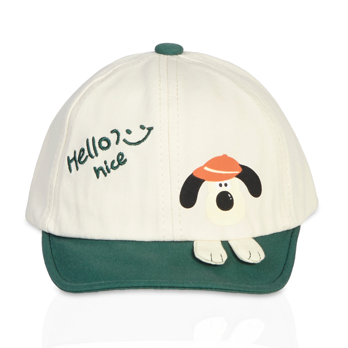 Fun Character Soft Cotton Cap - White