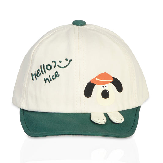 Fun Character Soft Cotton Cap - White