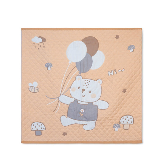 Peach Reversible Newborn Quilt Blanket & Towel