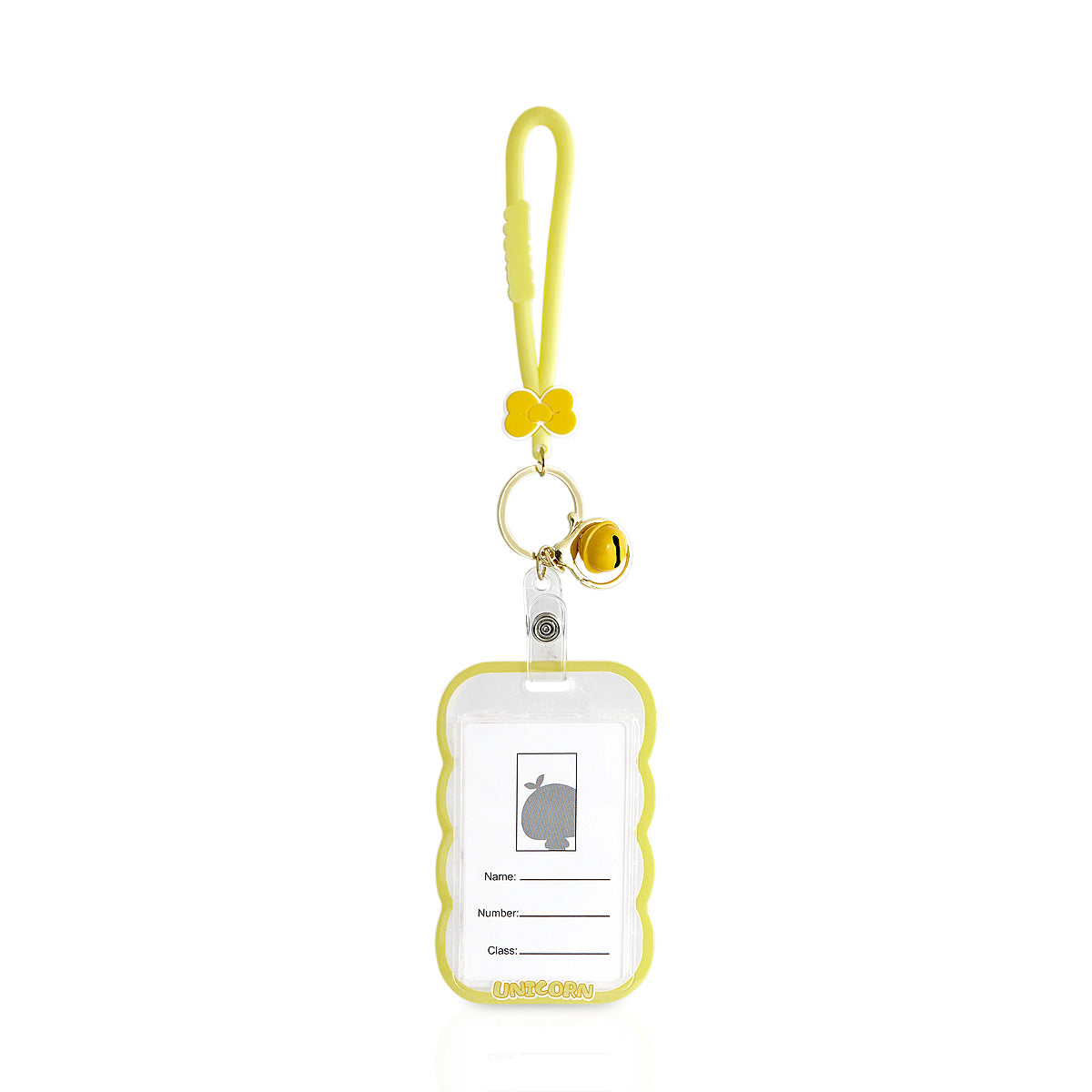 Cute Unicorn ID Card Holder Keychain