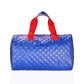 Quilted Statement Duffles - Royal Blue