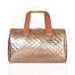 Quilted Statement Duffles - Rose Gold