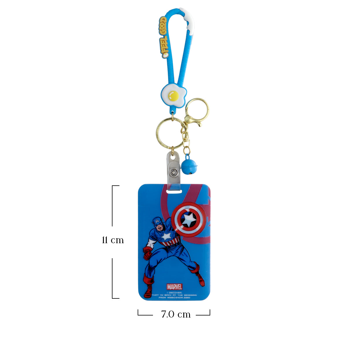 Superhero ID Card Holder Keychain