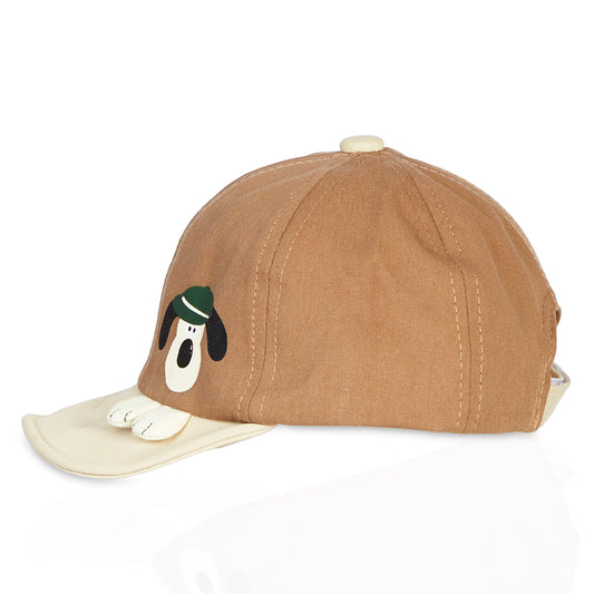 Fun Character Soft Cotton Cap - Brown