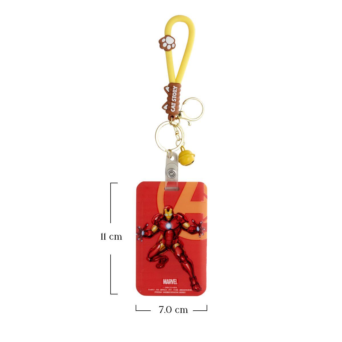 Superhero ID Card Holder Keychain