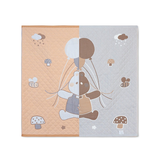Peach Reversible Newborn Quilt Blanket & Towel