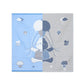 Blue Reversible Newborn Quilt Blanket & Towel
