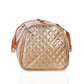 Quilted Statement Duffles - Rose Gold