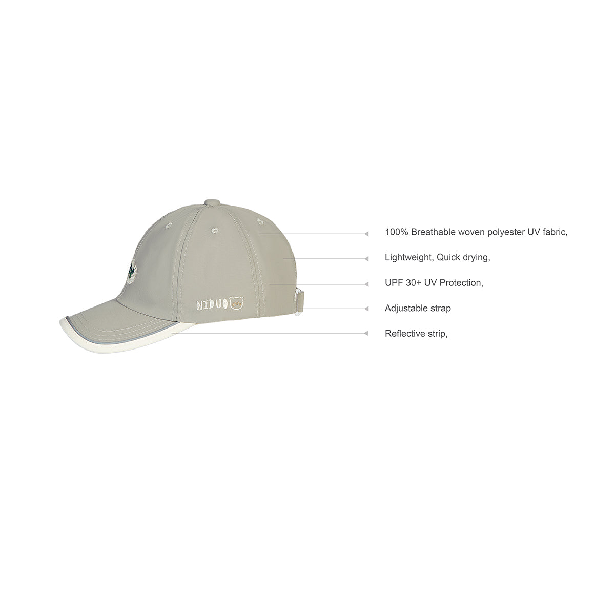 Grey Reflective Kids Caps