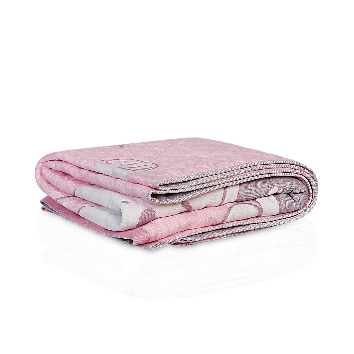 Pink Reversible Newborn Quilt Blanket & Towel