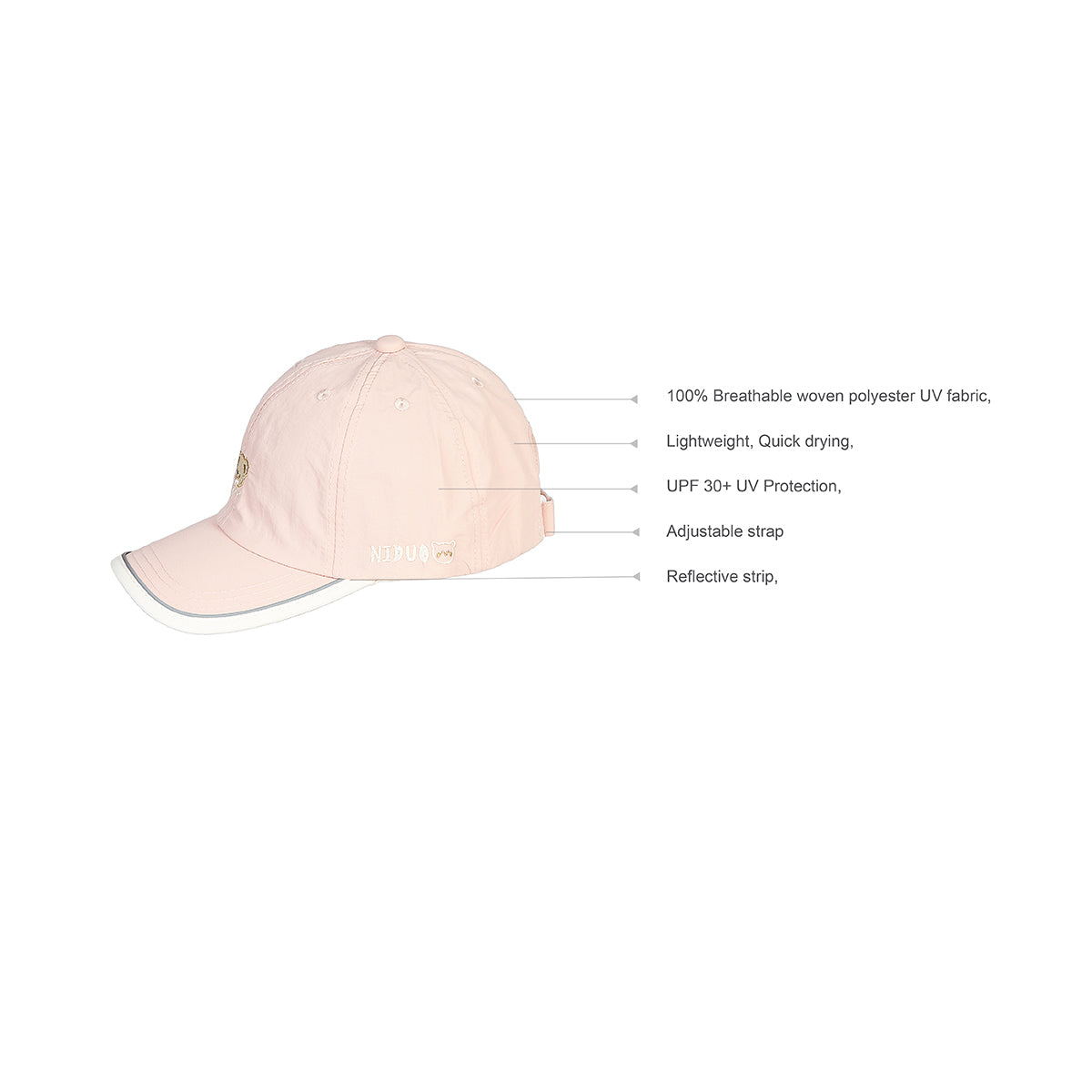 Pink Reflective Kids Caps