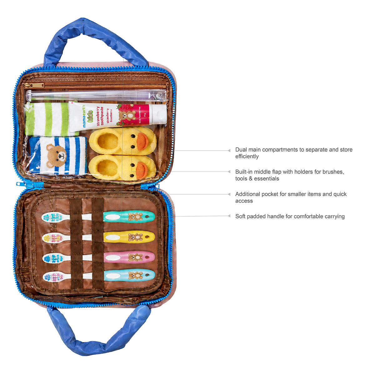 Kids Travel Organizer All in One - Pink