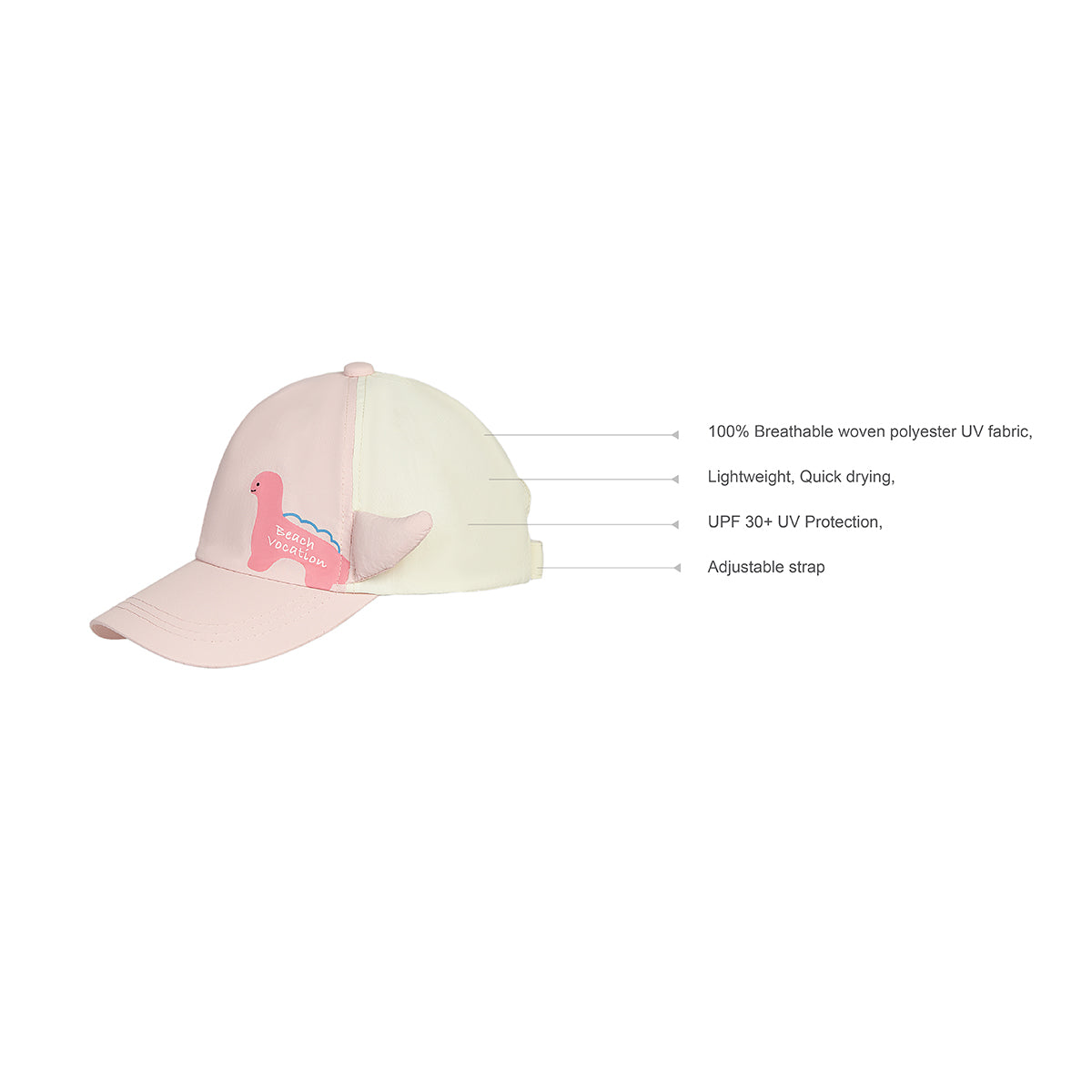 Pink Dino Kids Cap