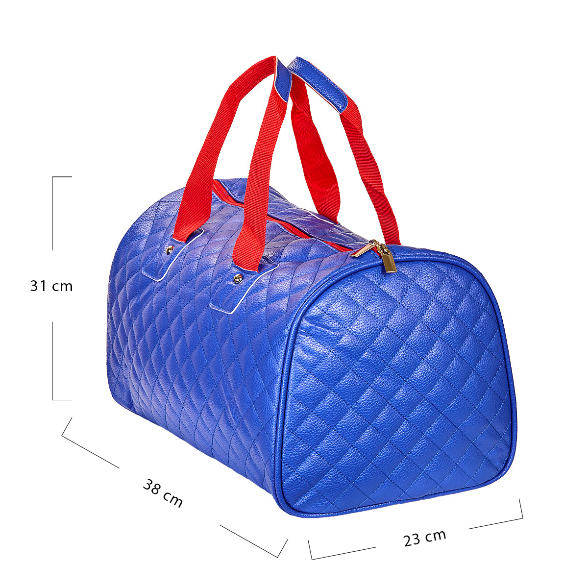 Quilted Statement Duffles - Royal Blue