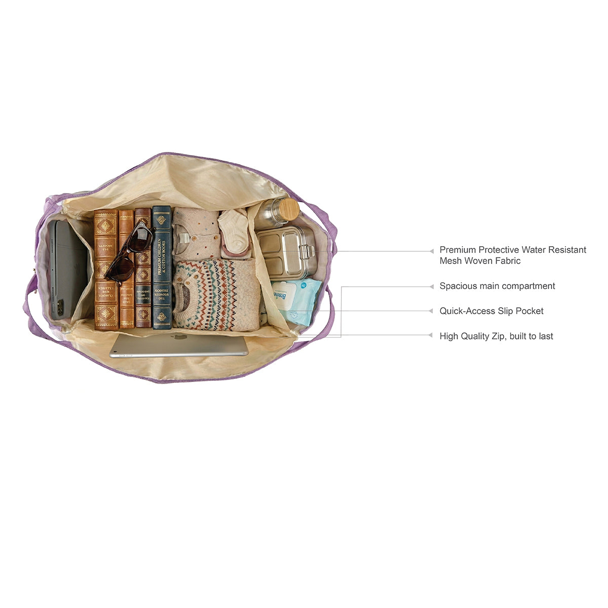 Urban Explorers Lavender Tote Bag