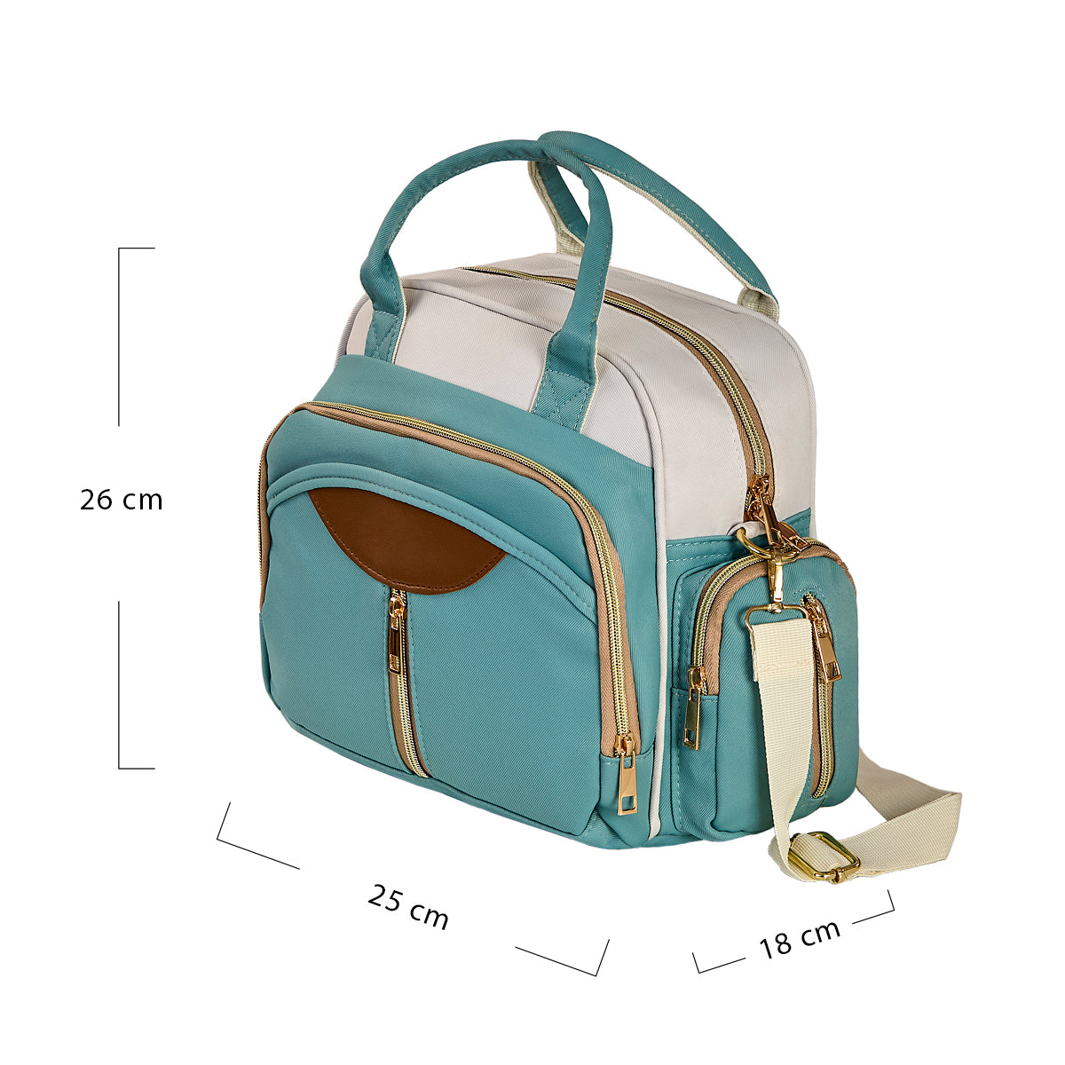 Sage Teal Diaper Bag
