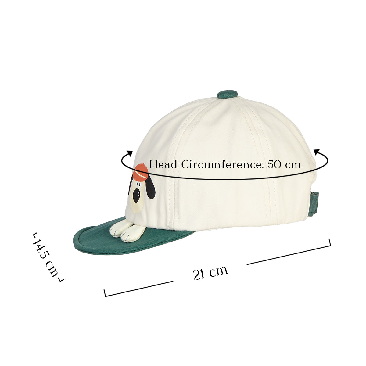 Fun Character Soft Cotton Cap - White