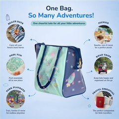 Space Explorers Blue Tote Bag