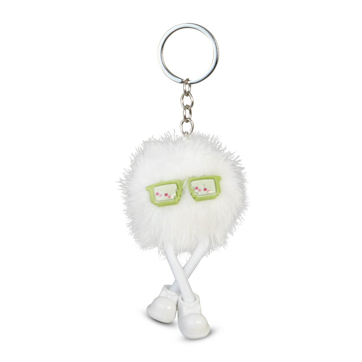 Snowy White Puff Pal Keychain