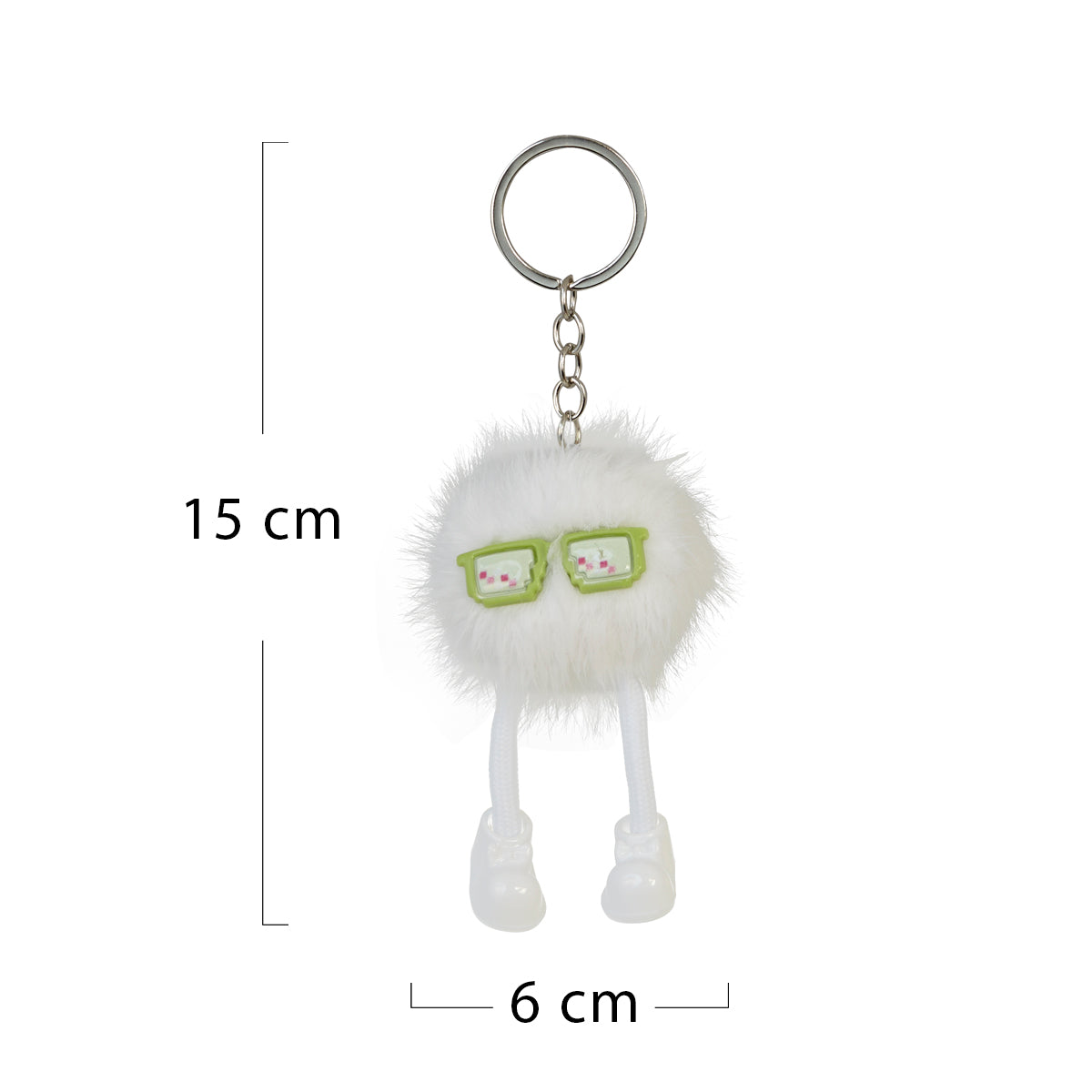 Snowy White Puff Pal Keychain