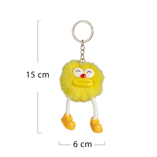 Sunny Yellow Puff Pal Keychain